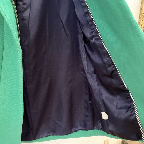 J Crew Kelly Green Stadium Cloth by Nello Gori Wool Coat Size 2 Wool Blend - Picture 7 of 12